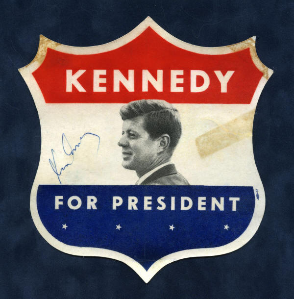 Autograph 929202 1960 presidential campaign sticker signed by John
